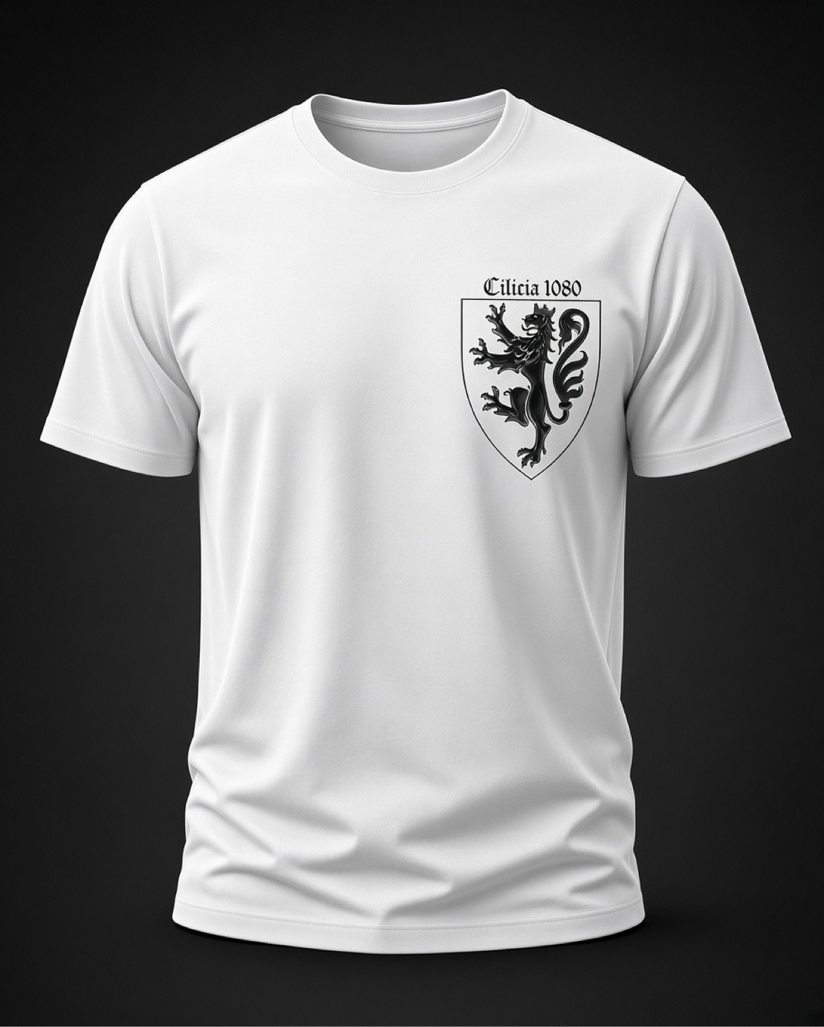 Cilicia 1080 Tee — white, chest emblem